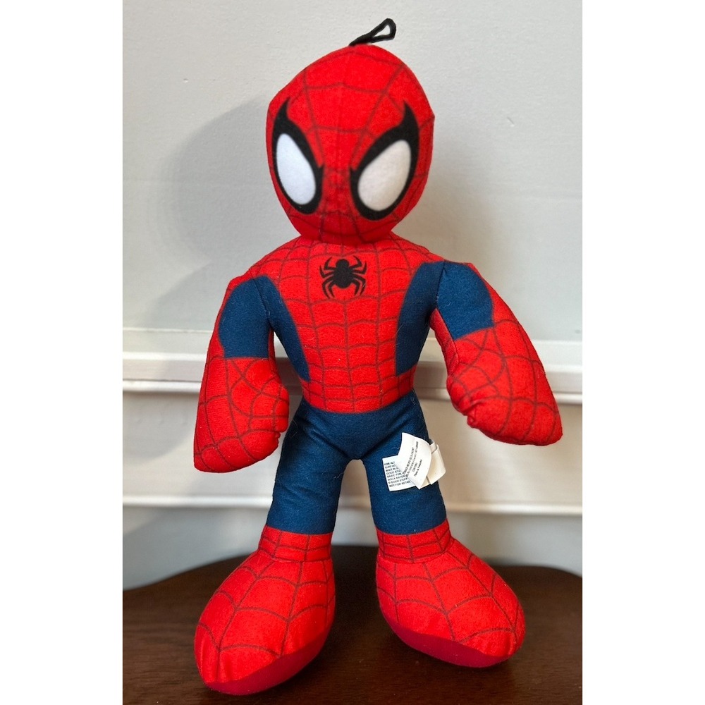Marvel Spider-Man Plush Stuffed Toy Red Blue Superhero 10 Inch Figure